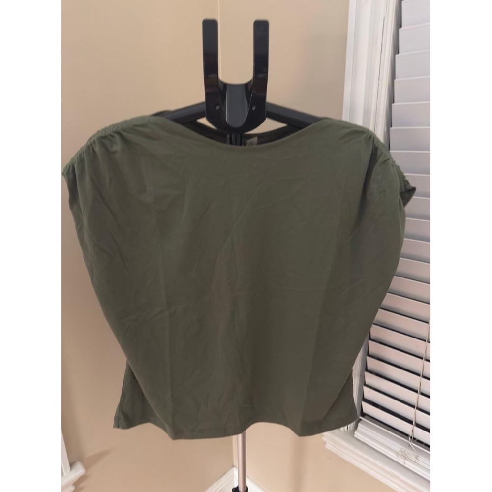 NWT Nation Los Angeles Olive Draped Tee XL Quiet Luxury Minimalist Anthropologie